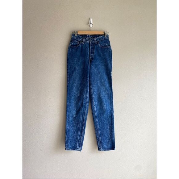 Levi's 70s vtg 17501 501 stone wash high waisted button fly tapered leg jeans - Picture 2 of 9
